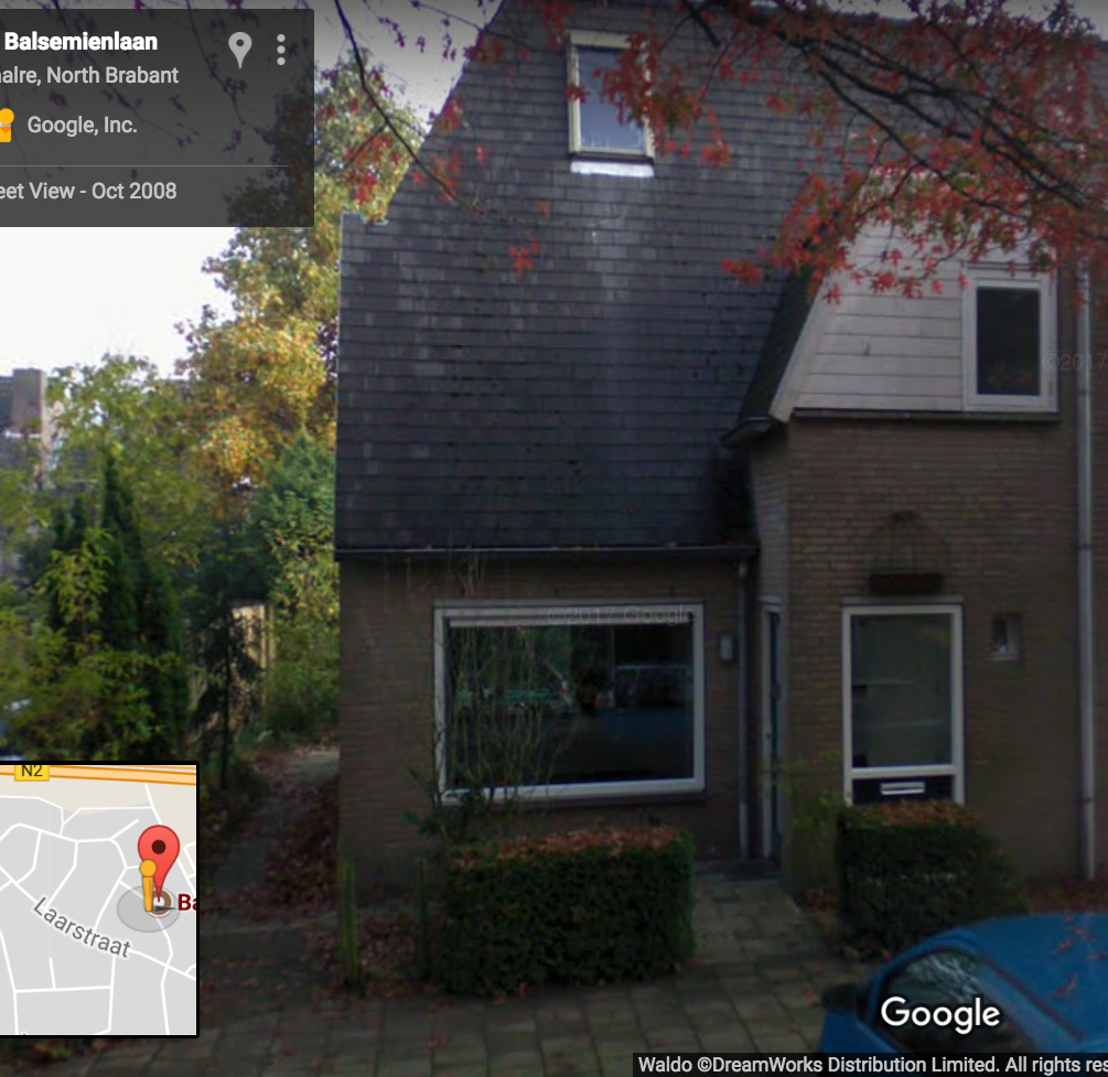 The house where I lived with my mother, Balsemienlaan, Waalre, Netherlands