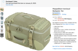 Maxpedition Ironcloud Backpack, Tan