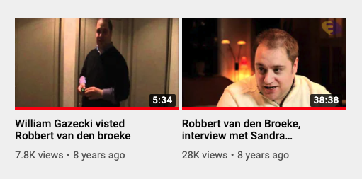 Robbert van den Broeke videos, as seen on May 19, 2020